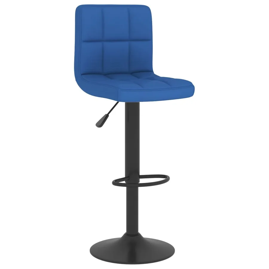 Tabourets de bar lot de 2 bleu tissu - 3