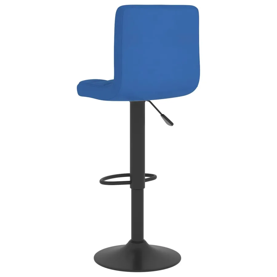 Tabourets de bar lot de 2 bleu tissu - 6