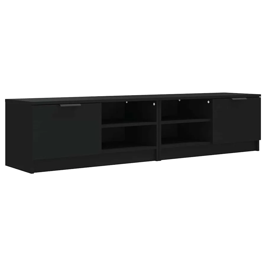Meubles TV 2 pcs Noir 80x35x36,5 cm Bois d'ingénierie - 2