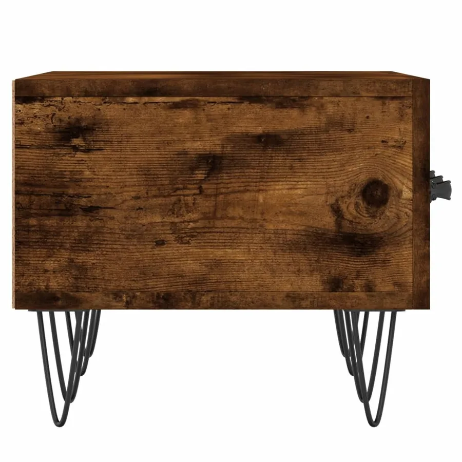Meuble TV chêne fumé 150x36x30 cm bois d'ingénierie - 7