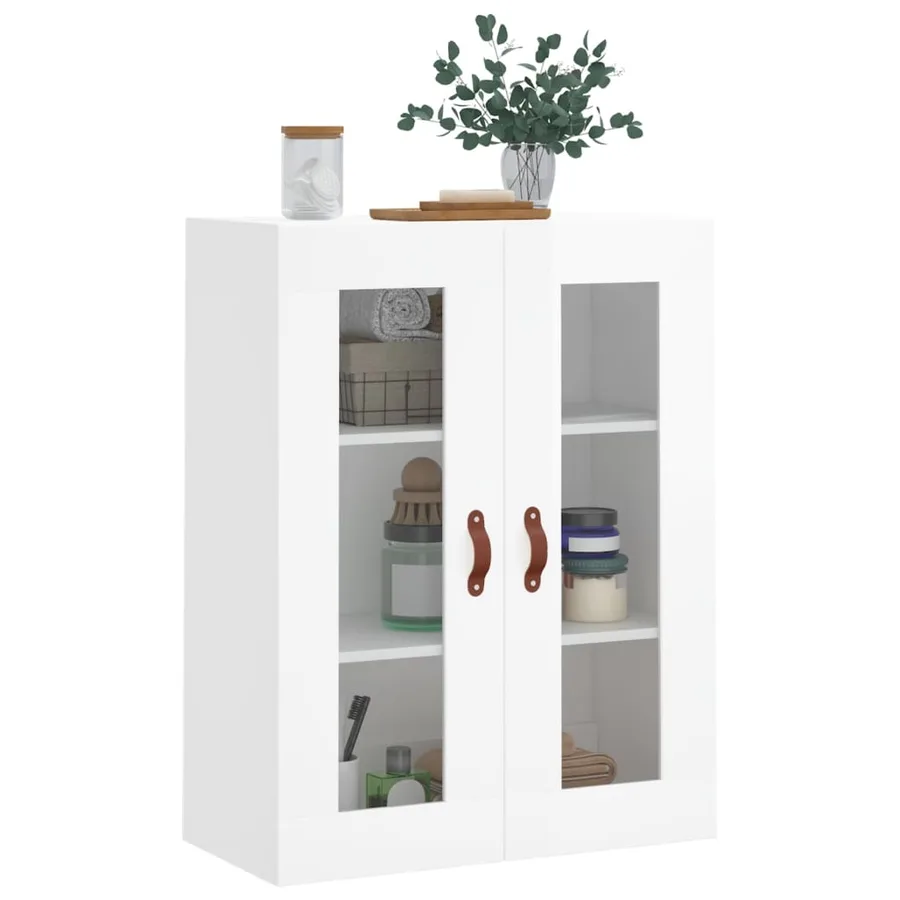 Armoire murale blanc brillant 69,5x34x90 cm - 4