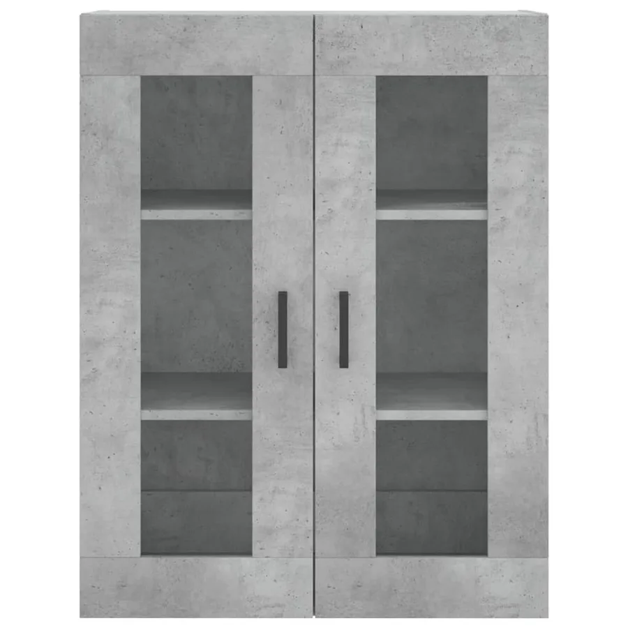 Buffet haut Gris béton 69,5x34x180 cm Bois d'ingénierie - 6