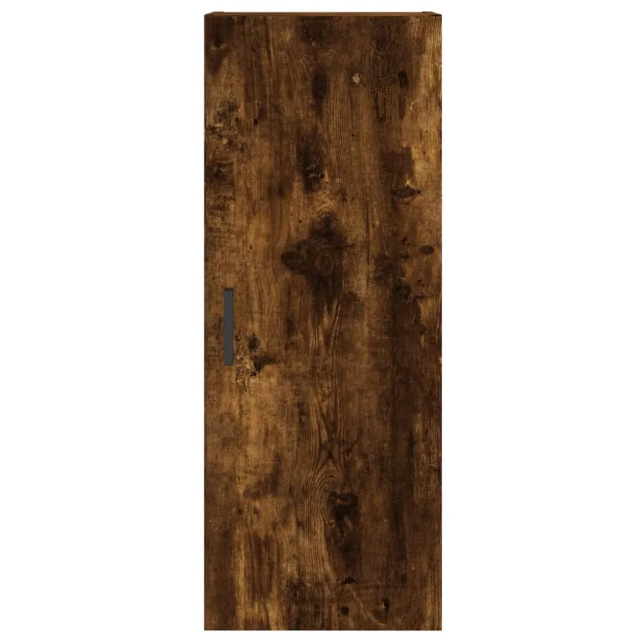 Buffet haut Chêne fumé 34,5x34x180 cm Bois d'ingénierie - 6