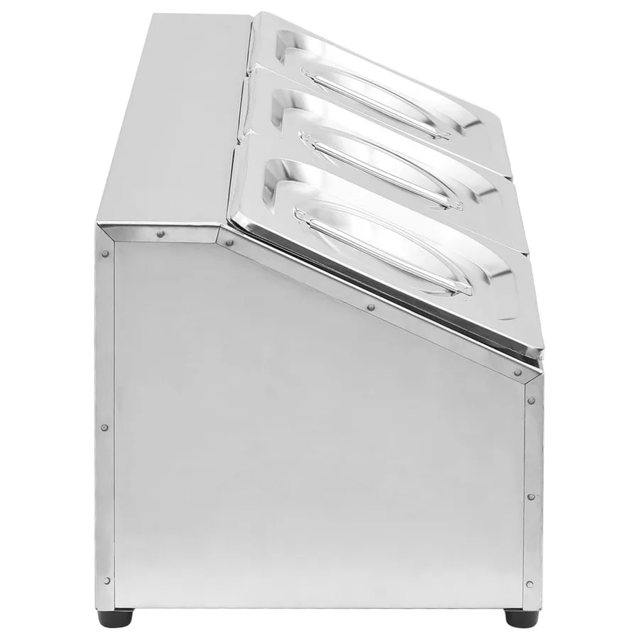 Récipient Gastronorm avec 3 bacs GN 1/6 Acier inoxydable - 4