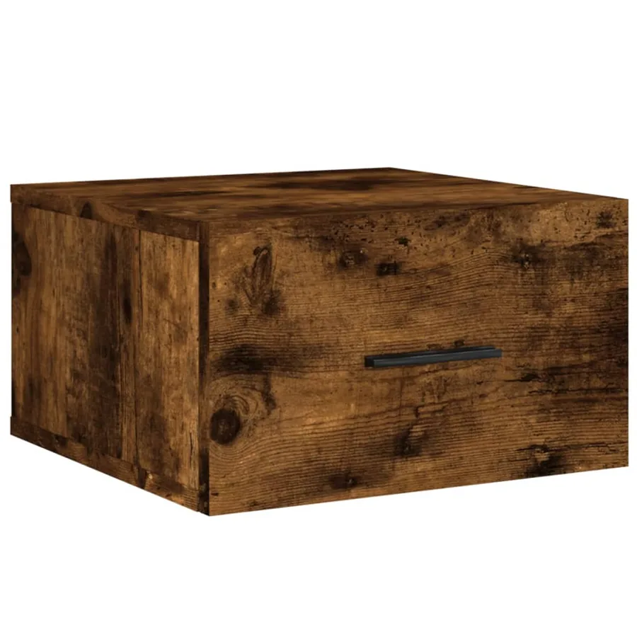 Tables de chevet murales 2 pcs chêne fumé 35x35x20 cm - 5