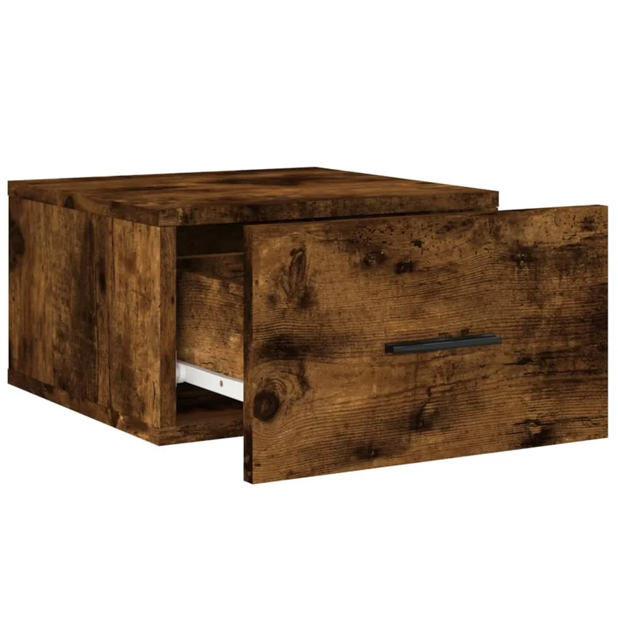 Tables de chevet murales 2 pcs chêne fumé 35x35x20 cm - 7