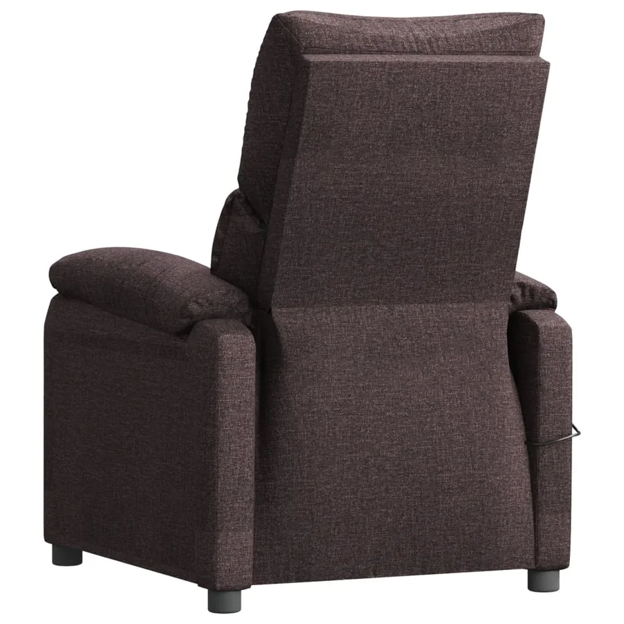 Fauteuil inclinable électrique Marron foncé Tissu - 6