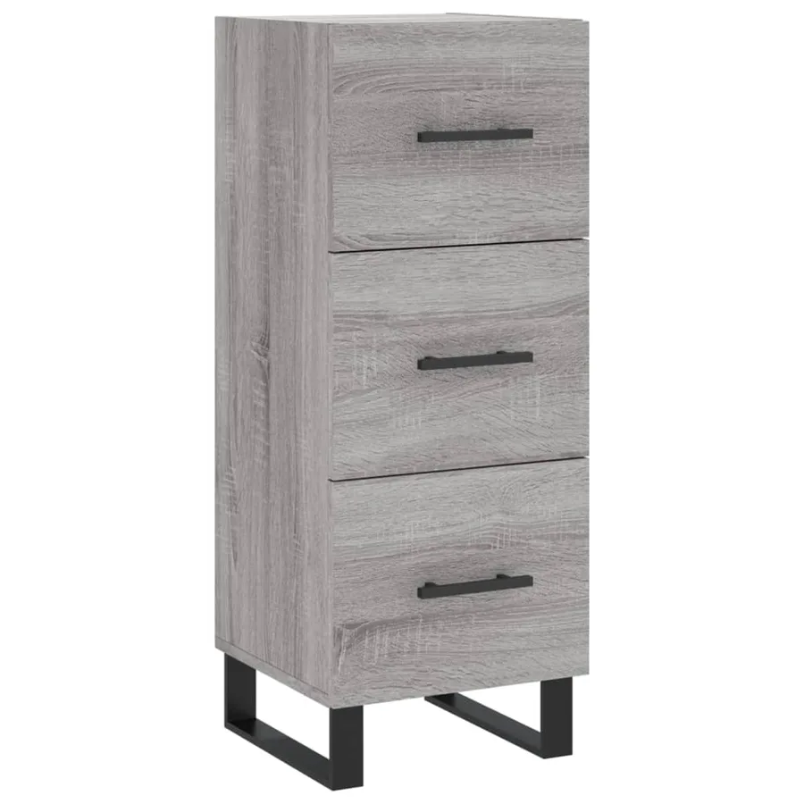 Buffet haut Sonoma gris 34,5x34x180 cm Bois d'ingénierie - 5