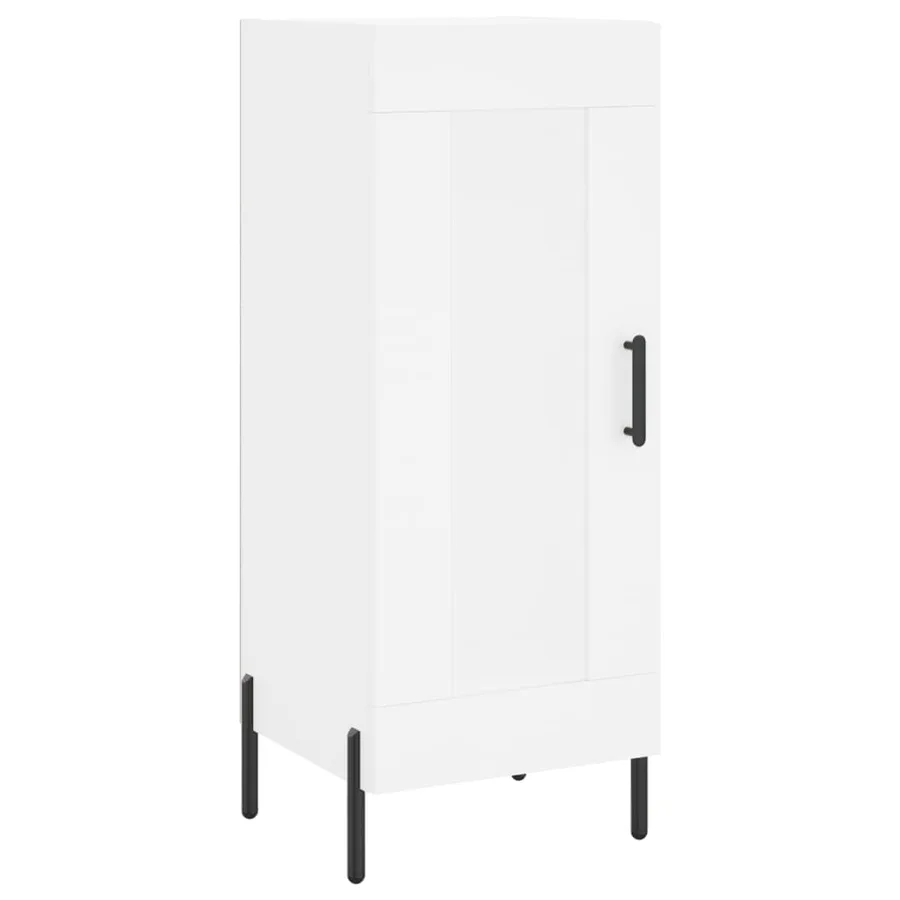 Buffet haut Blanc 34,5x34x180 cm Bois d'ingénierie - 7