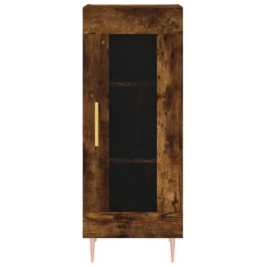 Buffet haut Chêne fumé 34,5x34x180 cm Bois d'ingénierie - 8