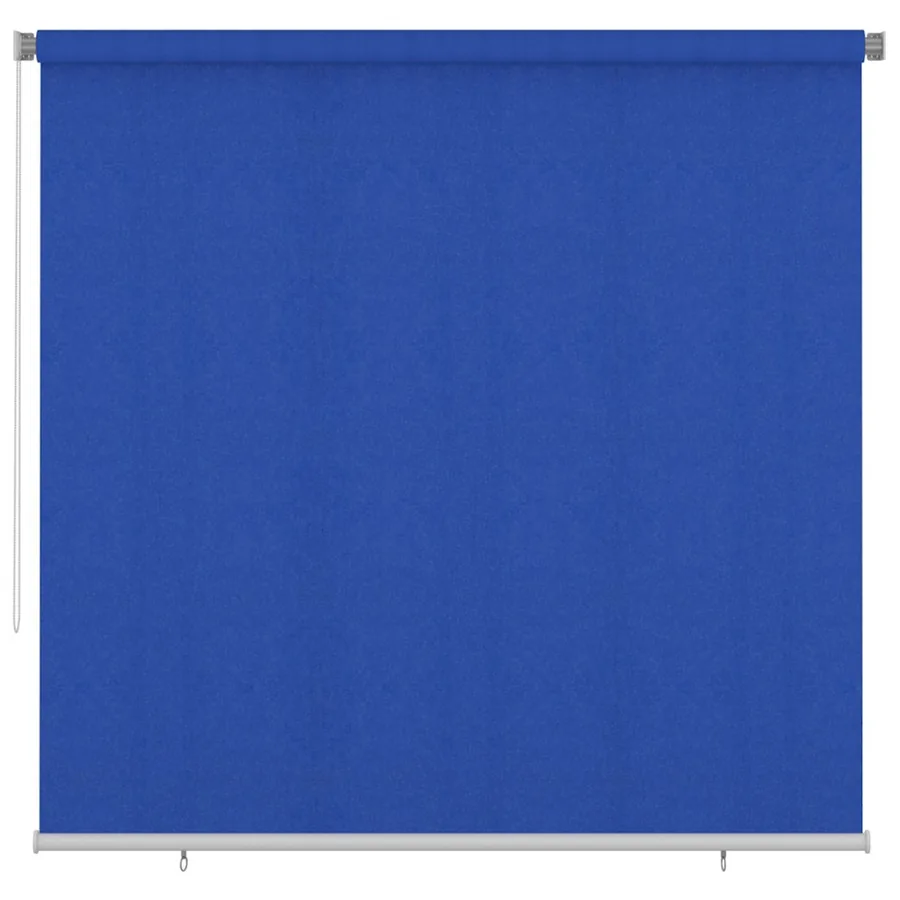 Store roulant d'extérieur 245 (l) x 230 (H) cm bleu HDPE
