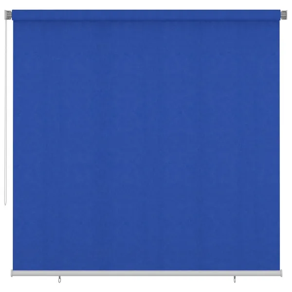 Store roulant d'extérieur 245 (l) x 230 (H) cm bleu HDPE