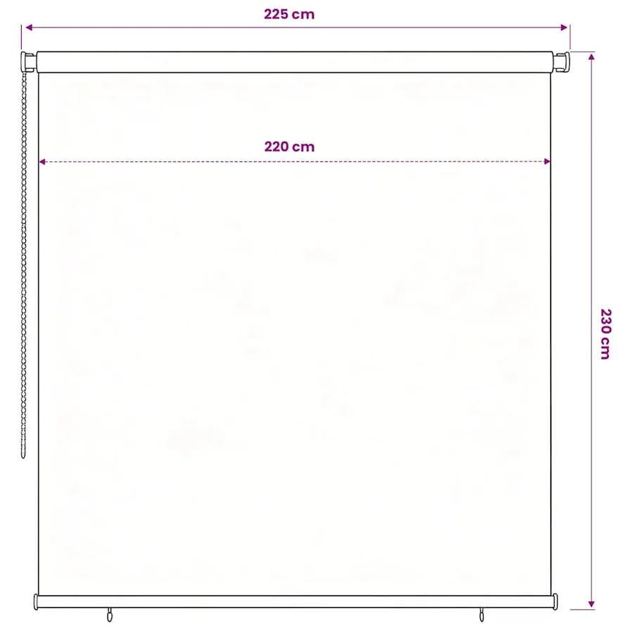 Store roulant d'extérieur 245 (l) x 230 (H) cm bleu HDPE - 6