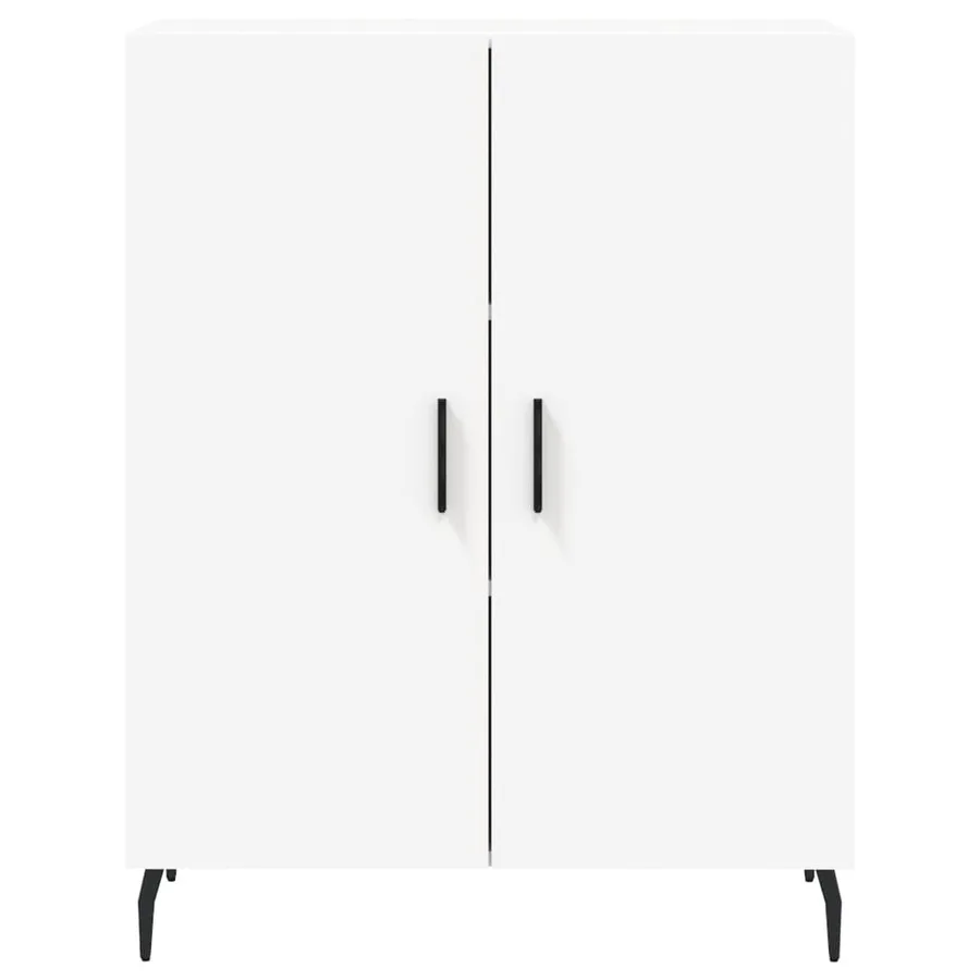 Buffet haut Blanc 69,5x34x180 cm Bois d'ingénierie - 8
