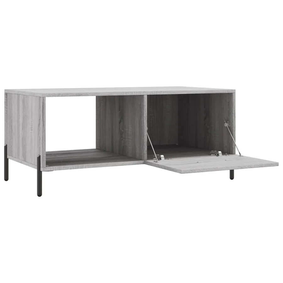Table basse sonoma gris 90x50x40 cm bois d'ingénierie - 6