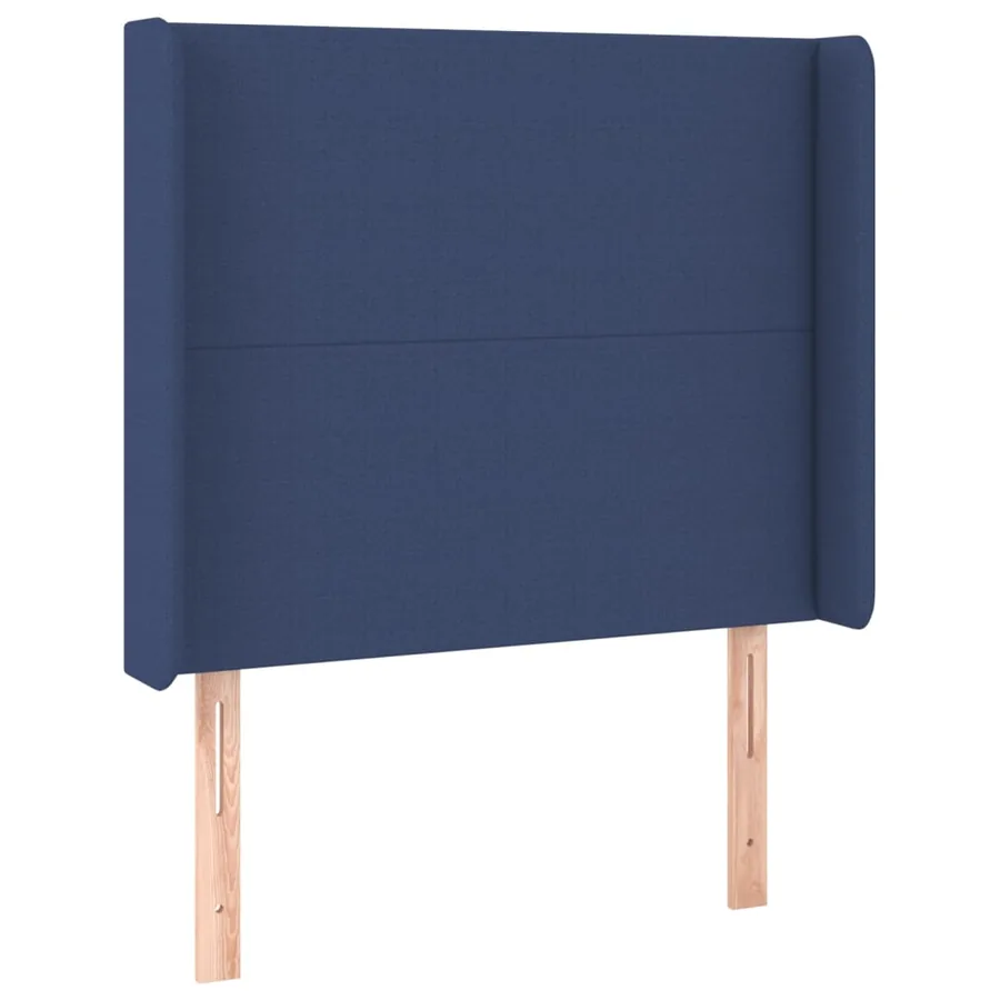 Tête de lit avec oreilles Bleu 83x16x118/128 cm Tissu - 2