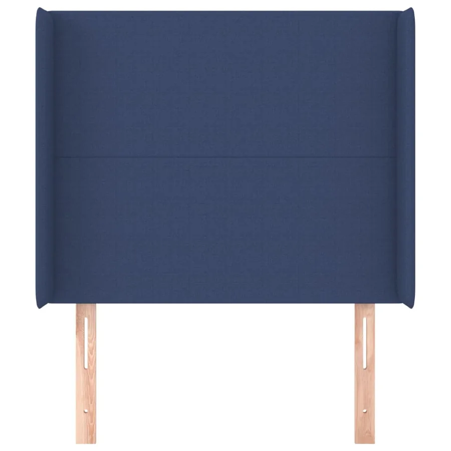 Tête de lit avec oreilles Bleu 83x16x118/128 cm Tissu - 3