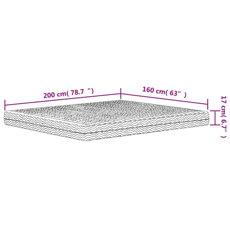 Matelas en mousse blanc 160x200 cm dureté H2 H3 - 9