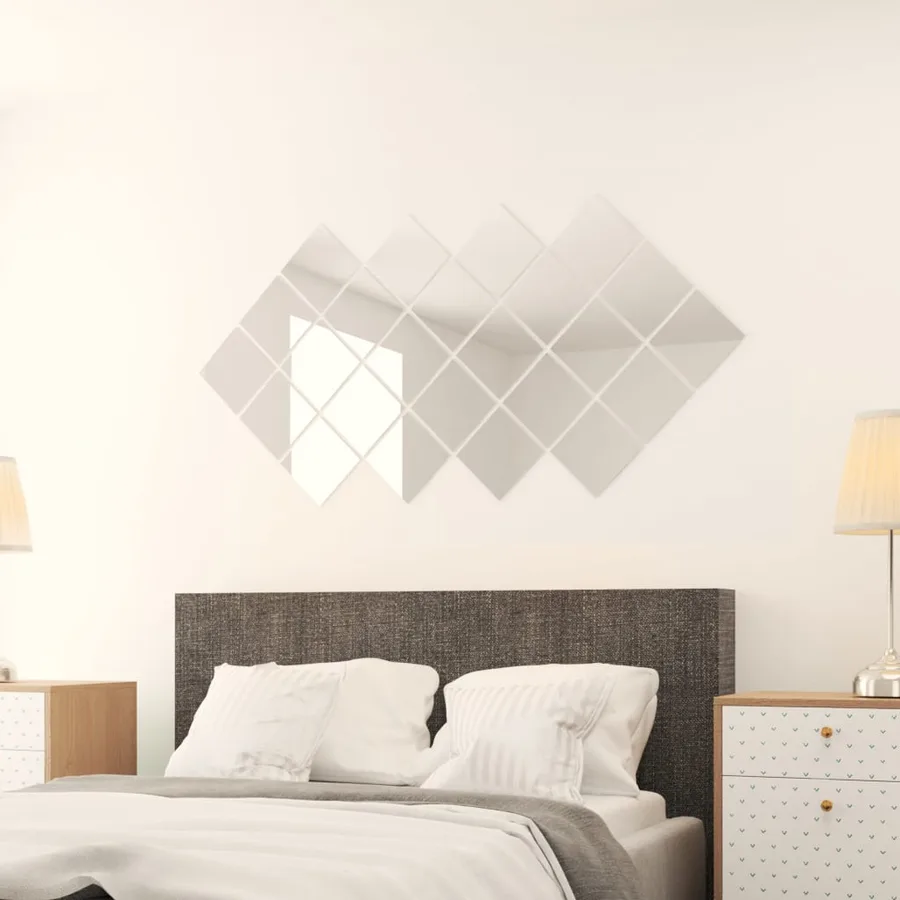 Carreaux de miroir 48 pcs Carré Verre - 8