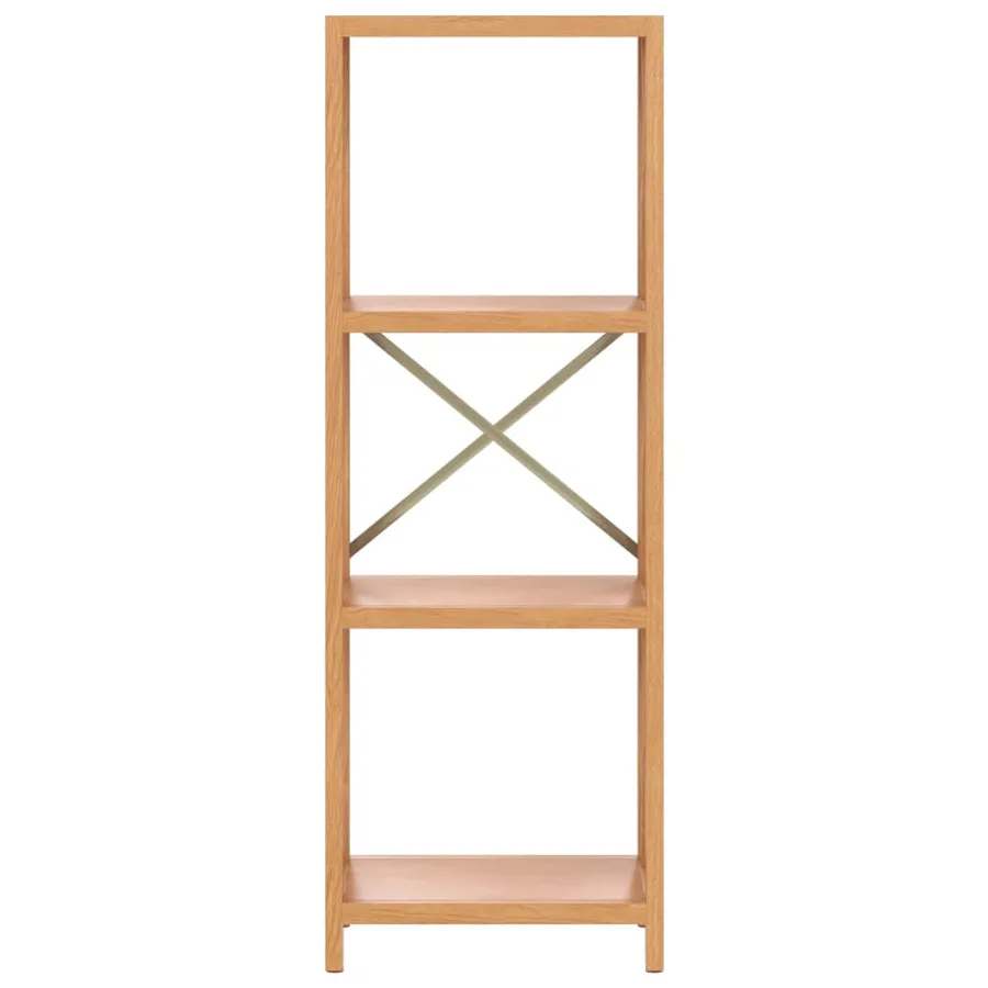 Étagère à 4 niveaux 40x30x112 cm bois de chêne massif - 4