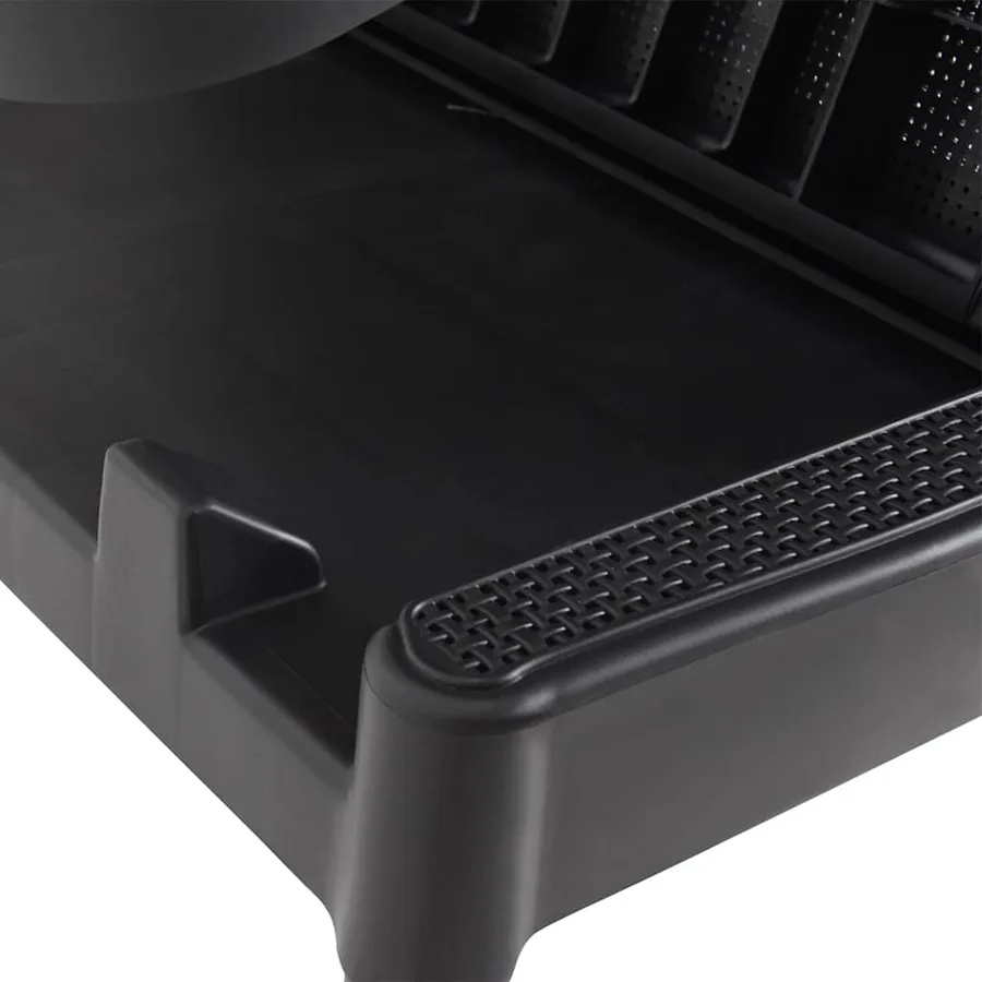 Chaise longue anthracite 186x60x29 cm PP - 19