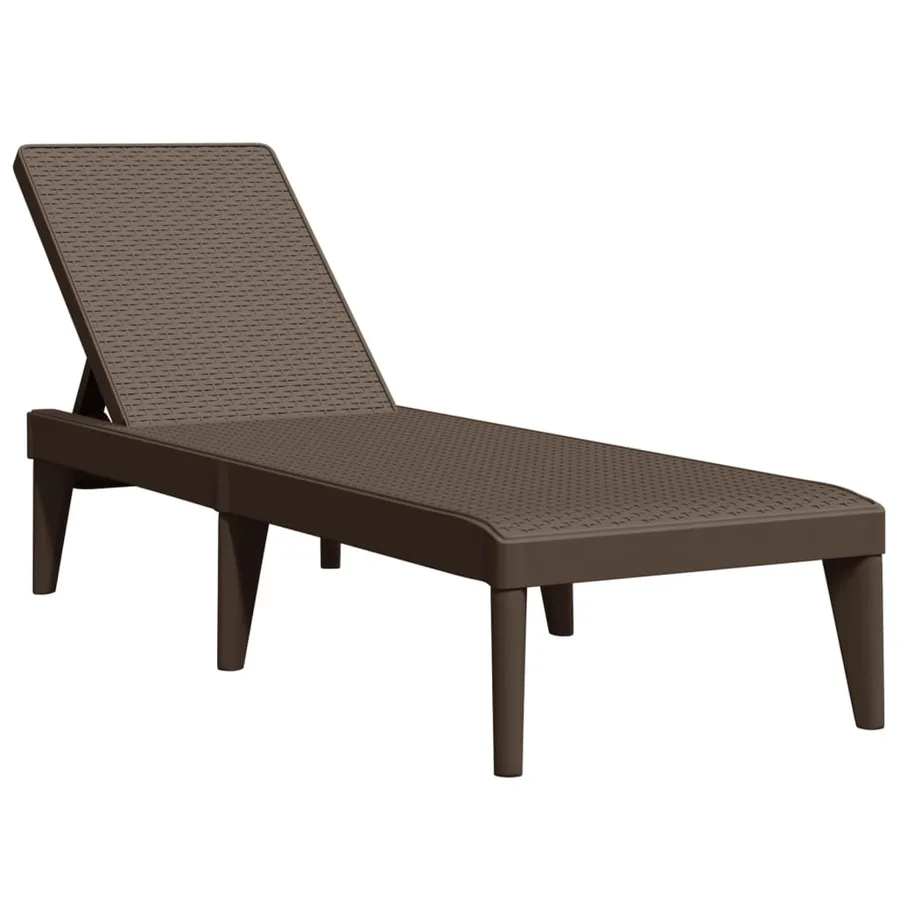 Chaise longue anthracite 186x60x29 cm PP - 32