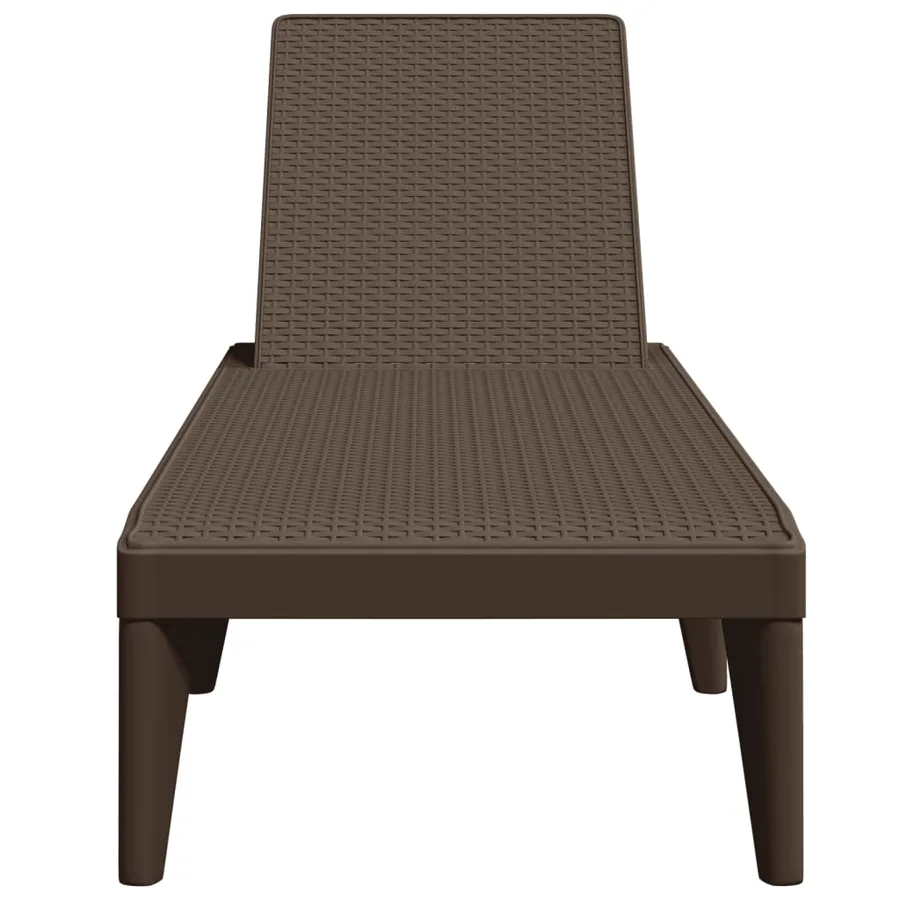 Chaise longue anthracite 186x60x29 cm PP - 34