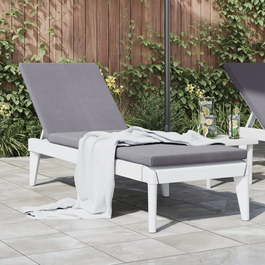 Chaise longue anthracite 186x60x29 cm PP - 41
