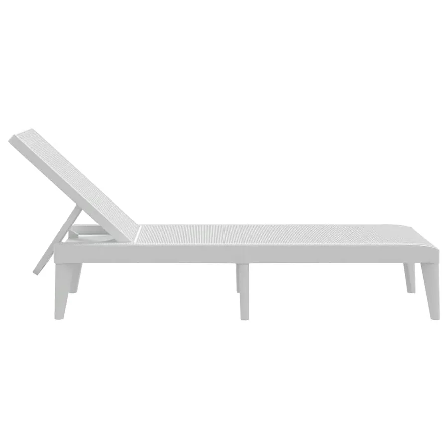 Chaise longue anthracite 186x60x29 cm PP - 45