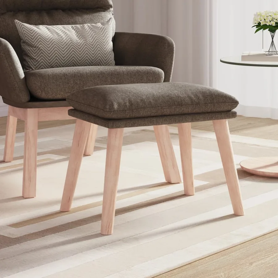 Repose-pied Taupe 45x29,5x35 cm Tissu