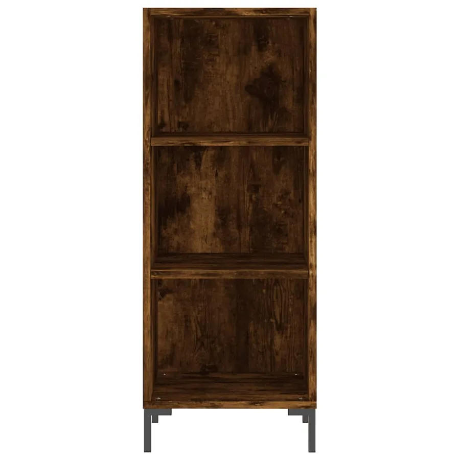 Buffet chêne fumé 34,5x32,5x90 cm bois d'ingénierie - 4