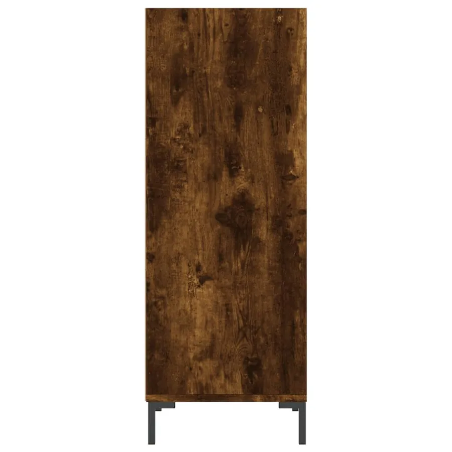 Buffet chêne fumé 34,5x32,5x90 cm bois d'ingénierie - 5