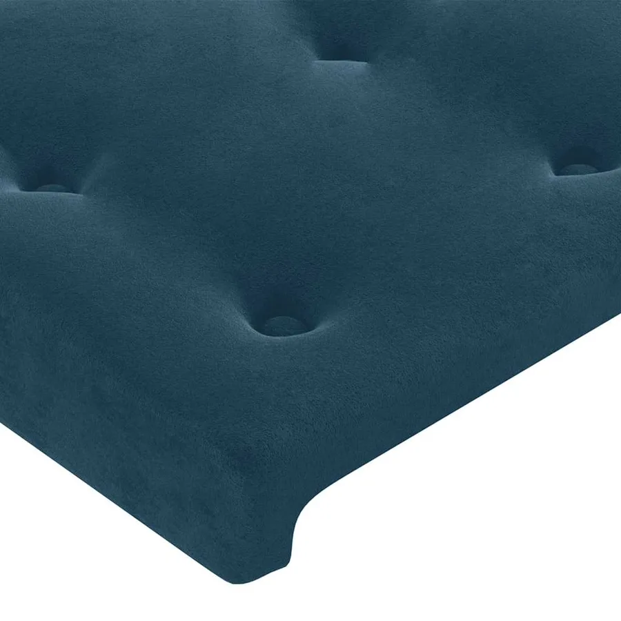 Tête de lit à LED Bleu foncé 144x5x118/128 cm Velours - 5
