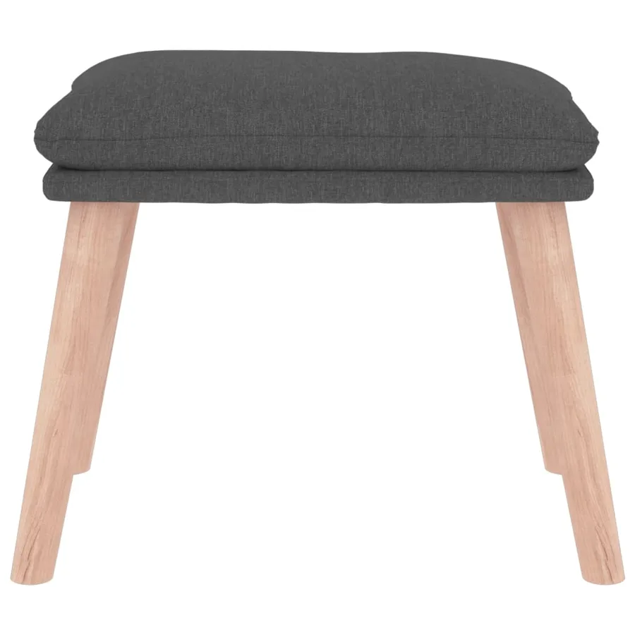 Repose-pied Gris foncé 45x29,5x35 cm Tissu - 3