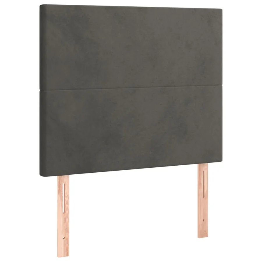 Tête de lit à LED Gris foncé 80x5x118/128 cm Velours - 4