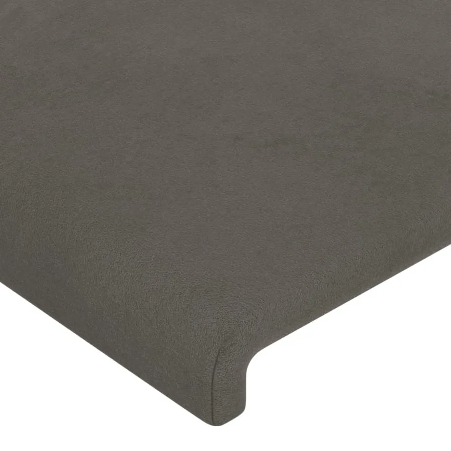 Tête de lit à LED Gris foncé 80x5x118/128 cm Velours - 5