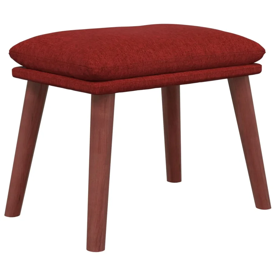 Repose-pied Rouge 45x29,5x35 cm Tissu - 2