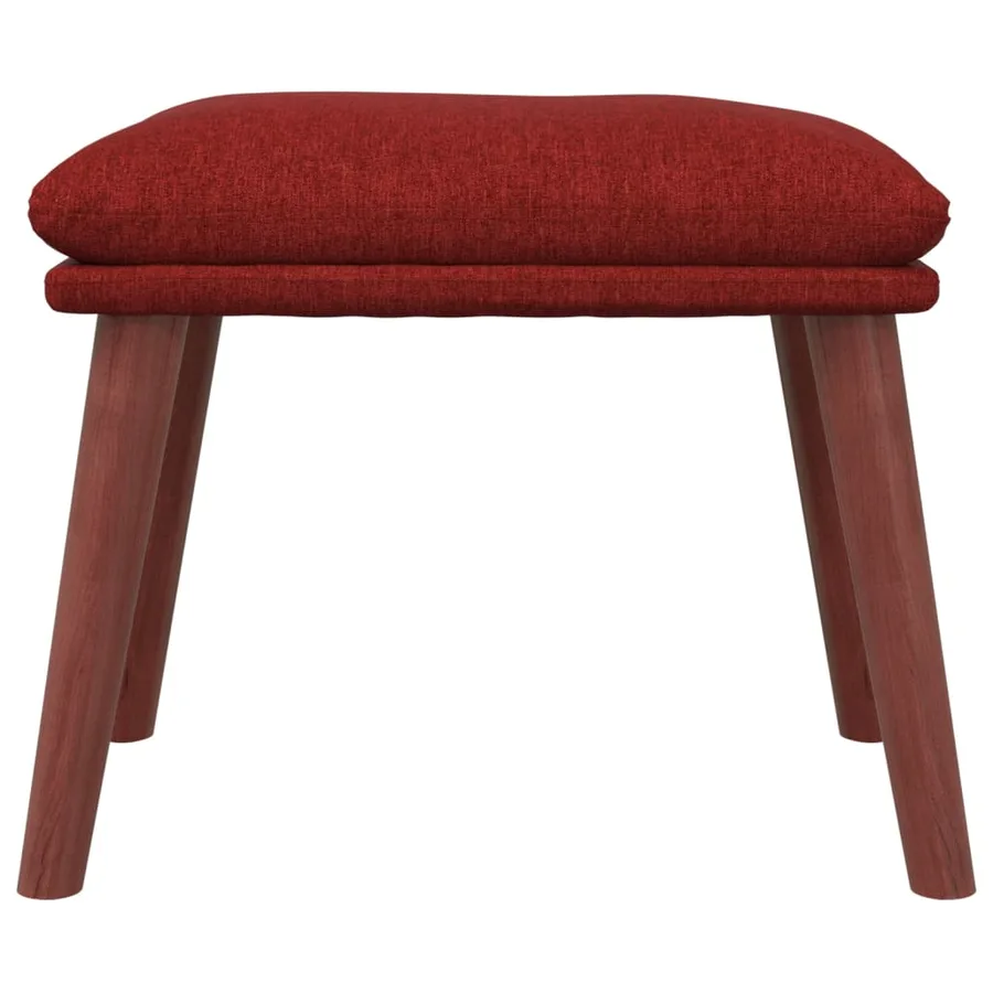 Repose-pied Rouge 45x29,5x35 cm Tissu - 3