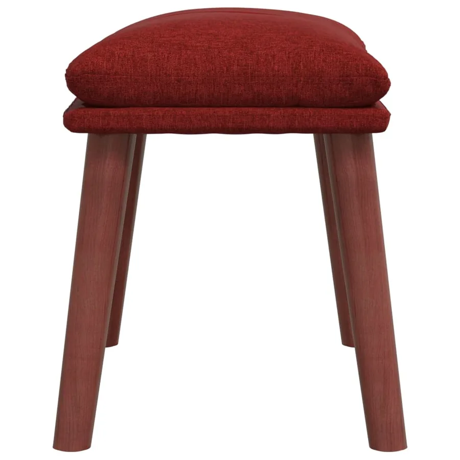 Repose-pied Rouge 45x29,5x35 cm Tissu - 4
