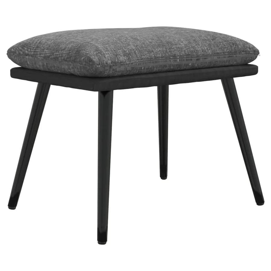 Repose-pied Gris clair 45x29,5x35 cm Tissu et similicuir - 2
