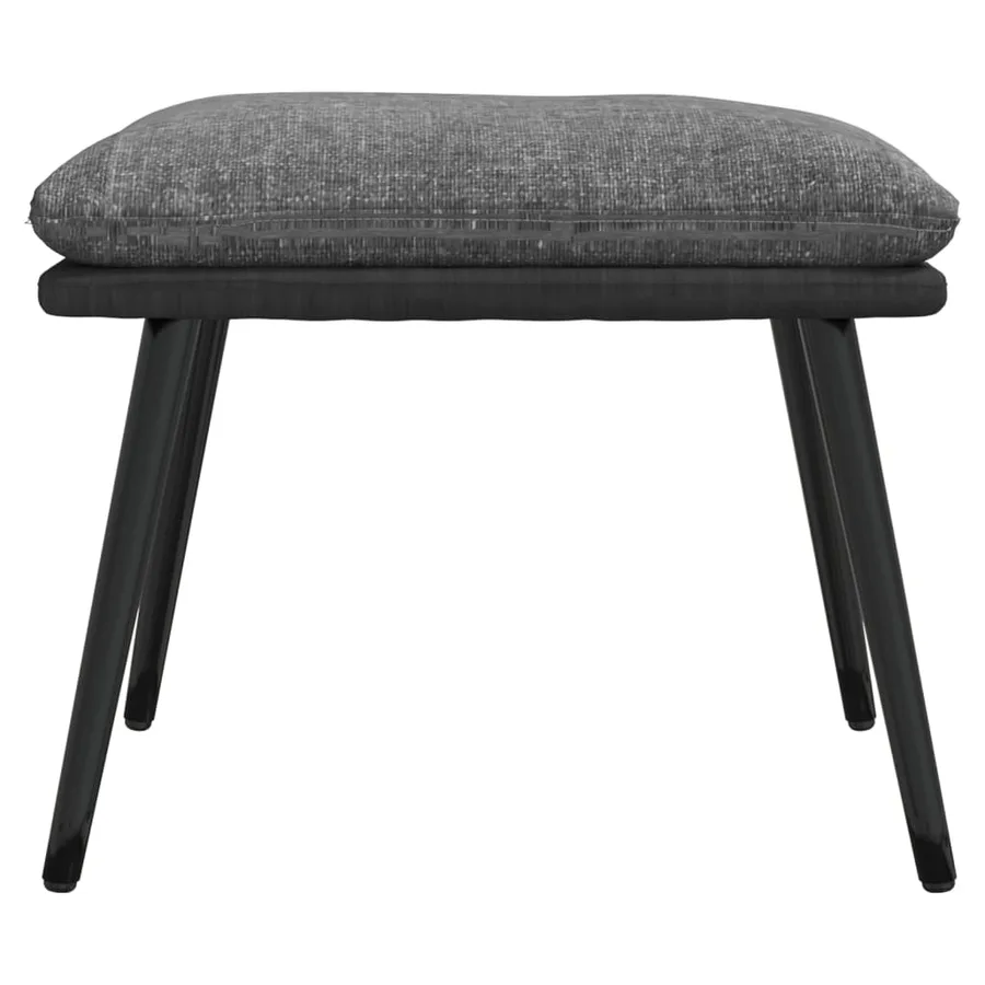 Repose-pied Gris clair 45x29,5x35 cm Tissu et similicuir - 3