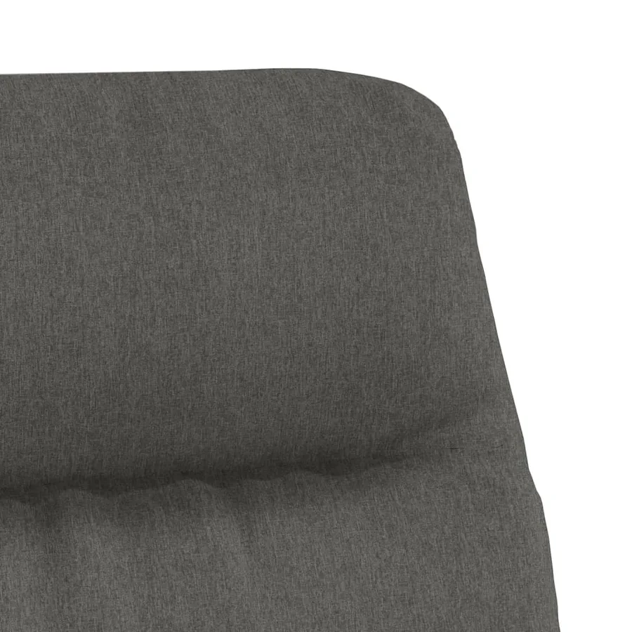 Chaise de relaxation avec tabouret Gris foncé Tissu similicuir - 10