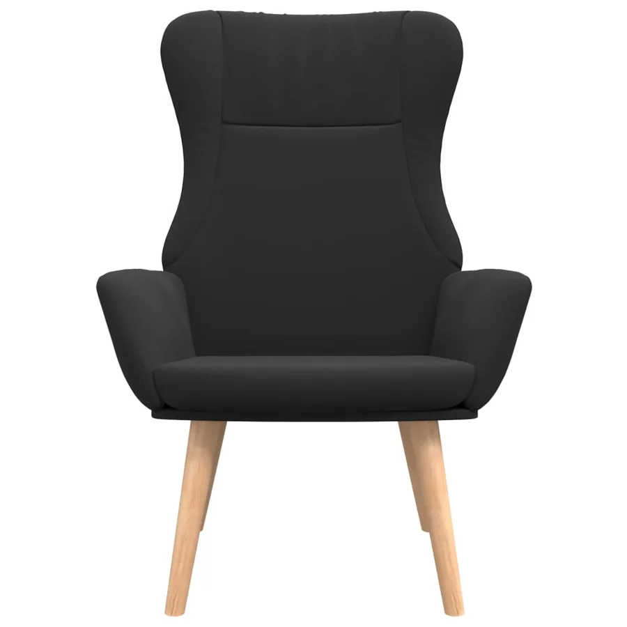 Chaise de relaxation Noir Tissu - 3