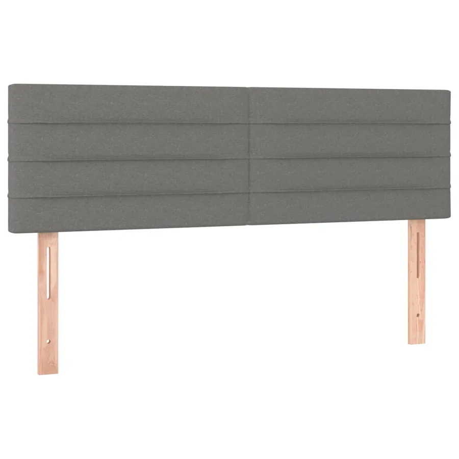 Têtes de lit Gris foncé 144x5x78/88 cm Tissu - 2