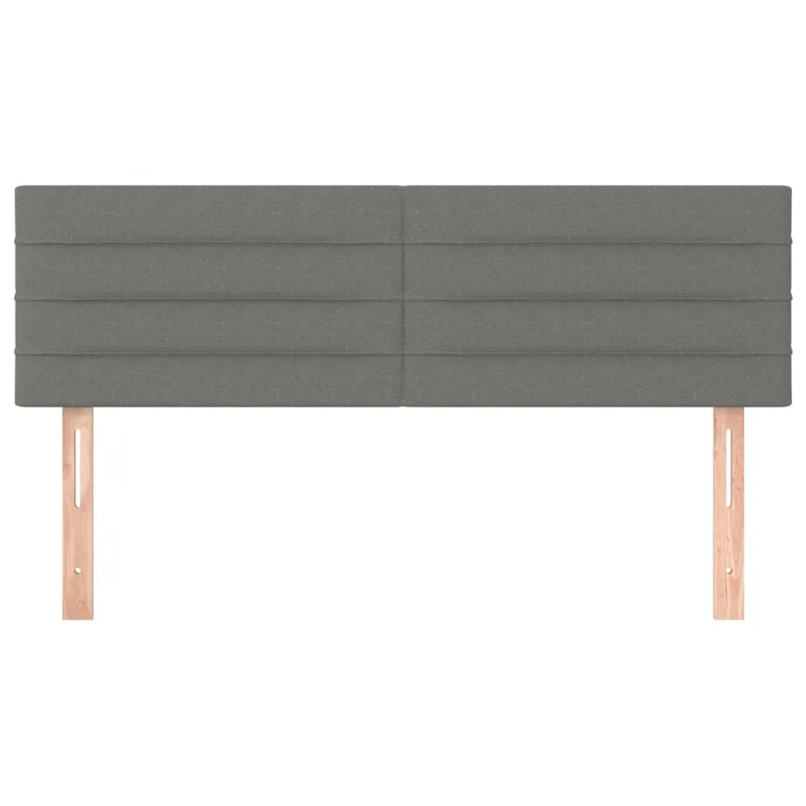 Têtes de lit Gris foncé 144x5x78/88 cm Tissu - 3