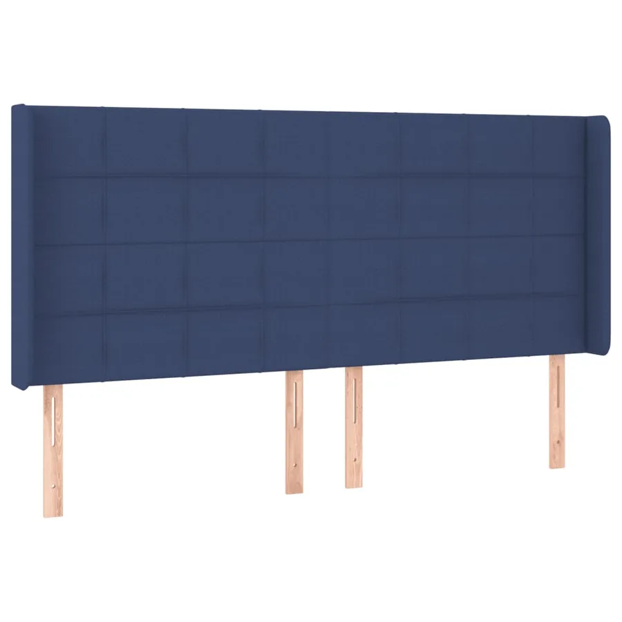 Tête de lit à LED Bleu 203x16x118/128 cm Tissu - 3