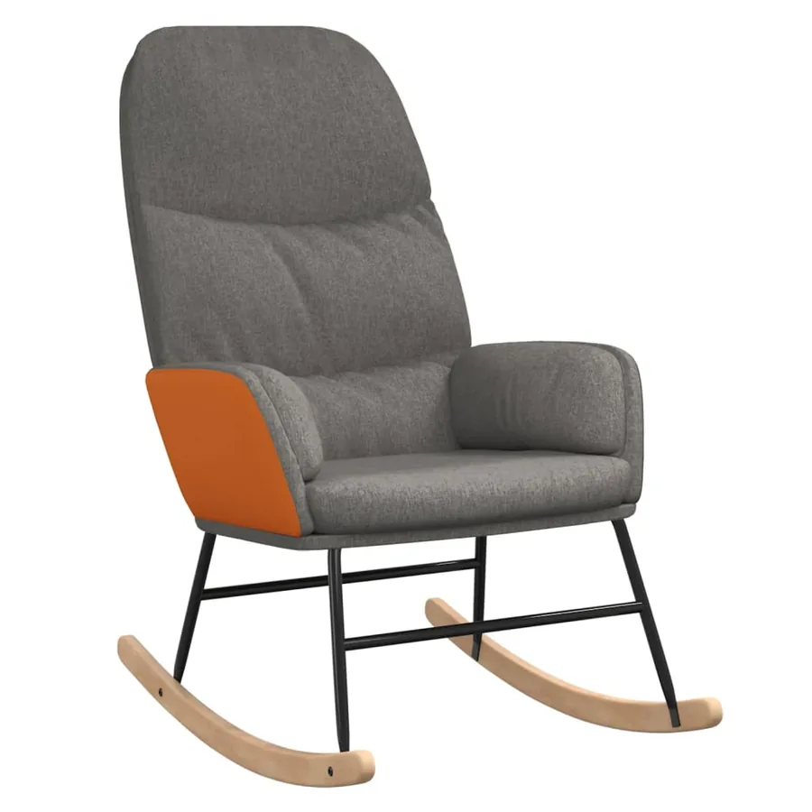 Chaise à bascule Gris clair Tissu - 2