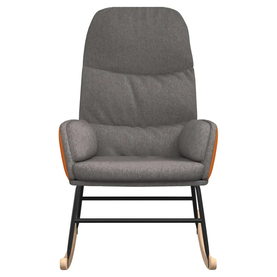 Chaise à bascule Gris clair Tissu - 3