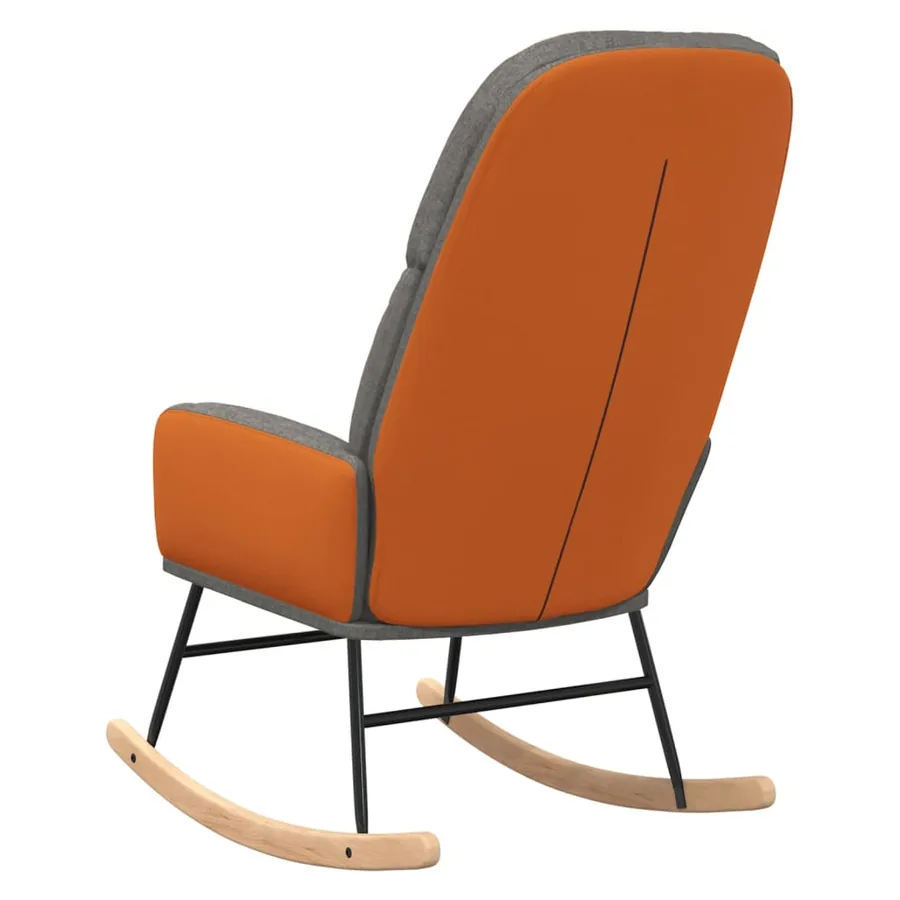 Chaise à bascule Gris clair Tissu - 5