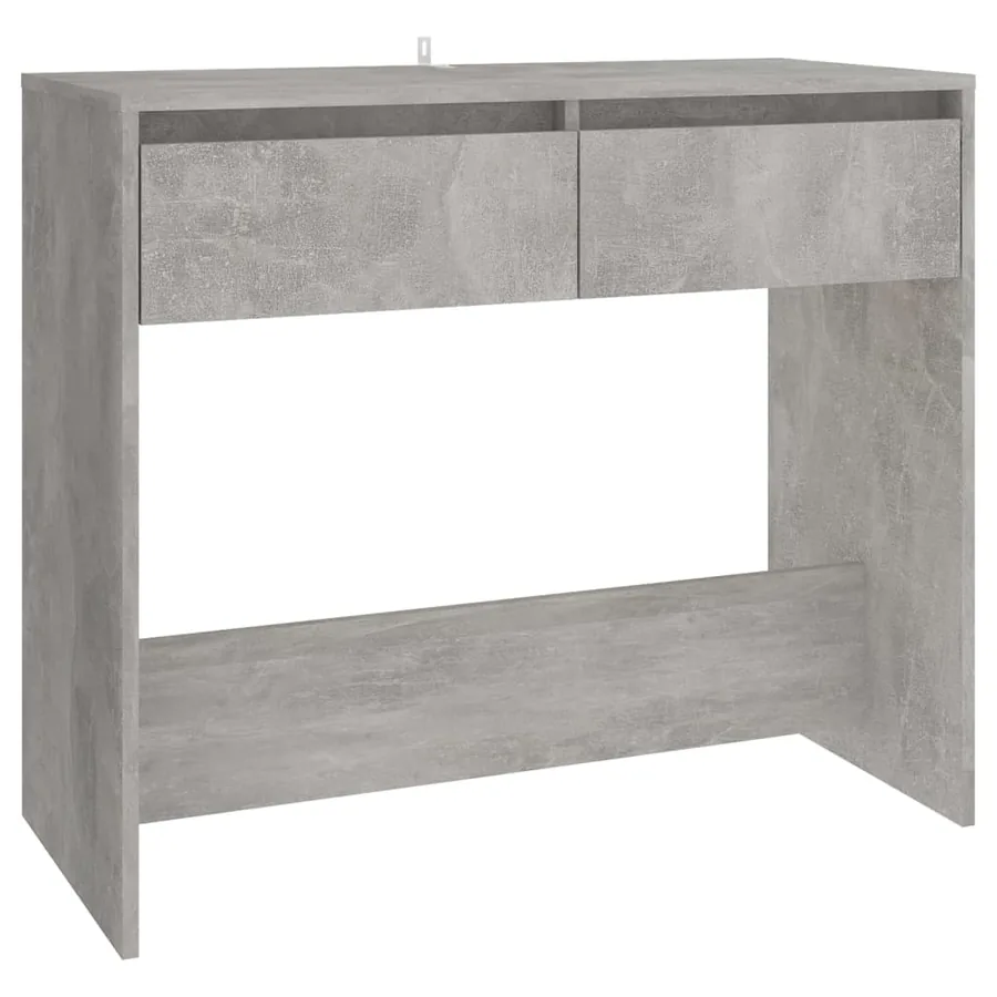 Table console gris béton 89x41x76,5 cm bois d'ingénierie - 2